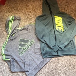 Nike and Adidas boys 14-16 sweatshirts. Good condition